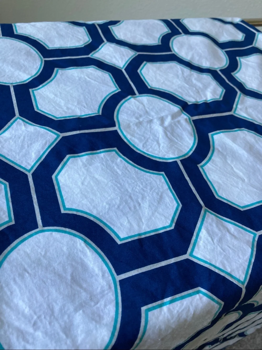 Pottery Barn Nova Geo duvet cover geometric lattice pattern Full/Queen Cotton